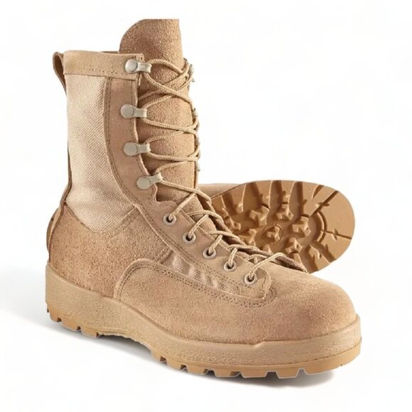 Wellco Temperate Weather Military Army Combat Suede Boots Vibram Gortex Size 12W main image 4